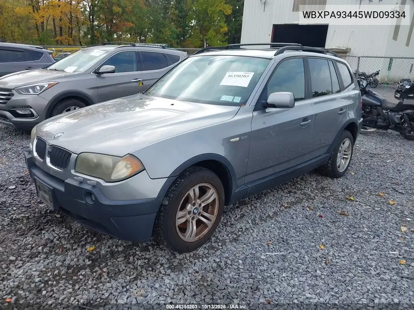 2005 BMW X3 VIN WBXPA93445WD09334 — фото 2