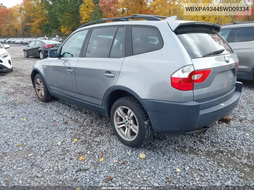 2005 BMW X3 VIN WBXPA93445WD09334 — фото 3