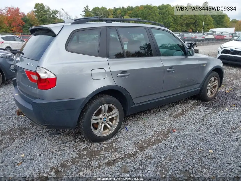 2005 BMW X3 VIN WBXPA93445WD09334 — фото 4