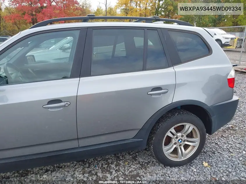 2005 BMW X3 VIN WBXPA93445WD09334 — фото 6
