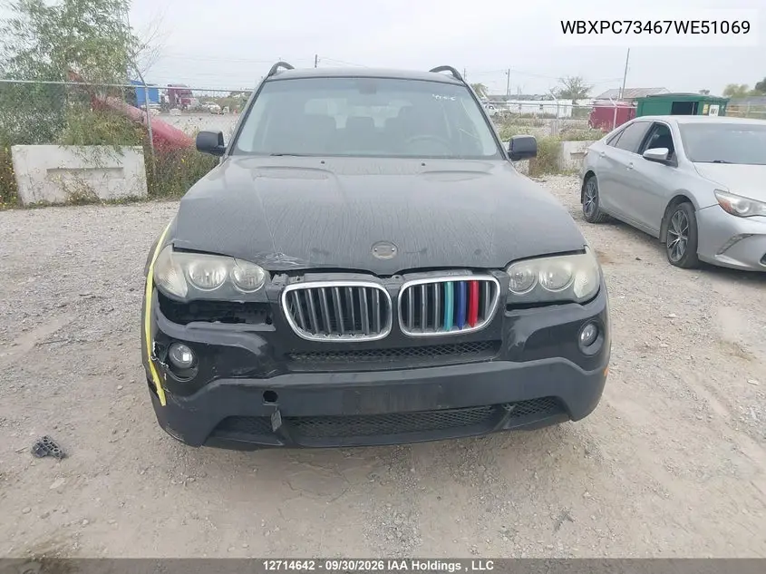 2007 BMW X3 VIN WBXPC73467WE51069 — фото 12