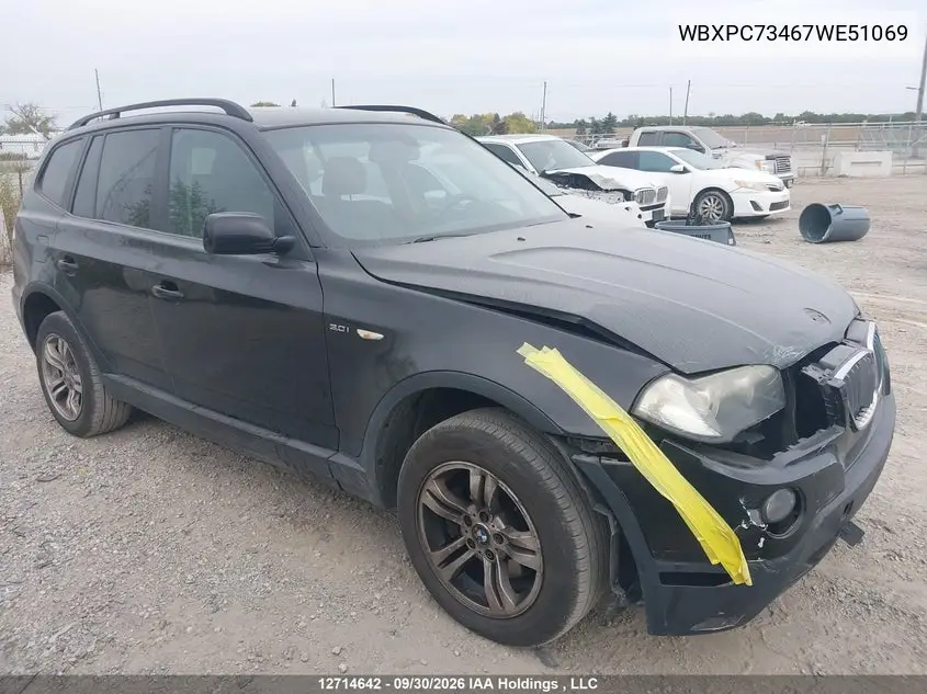 2007 BMW X3 VIN WBXPC73467WE51069 — фото 13