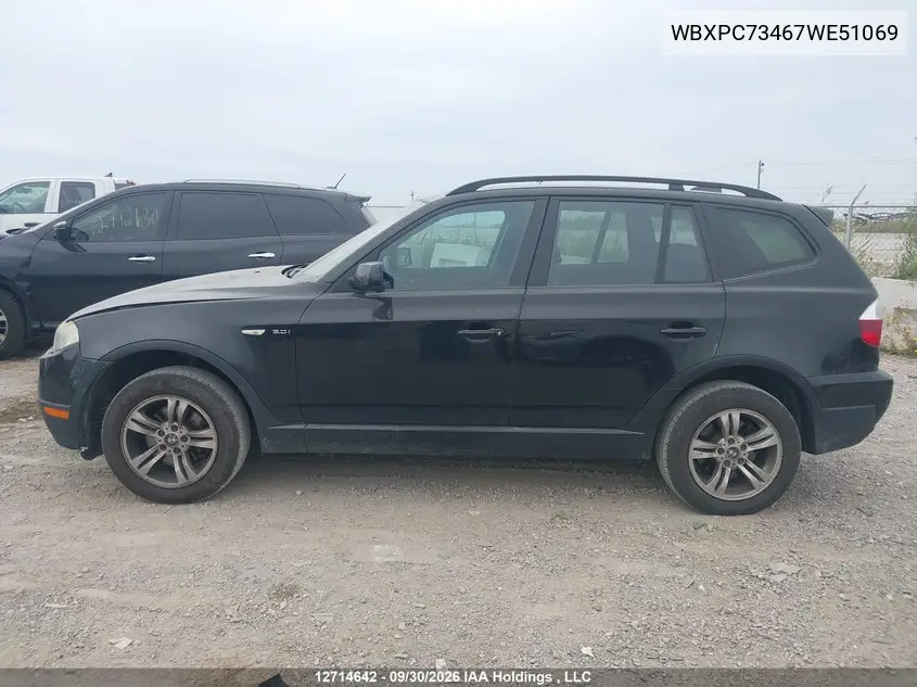 2007 BMW X3 VIN WBXPC73467WE51069 — фото 14