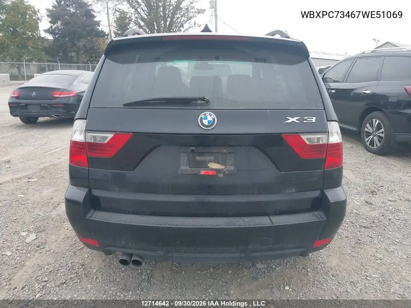 2007 BMW X3 VIN WBXPC73467WE51069 — фото 16