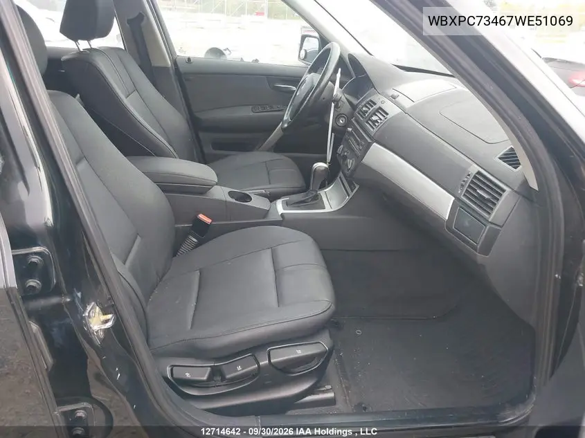 2007 BMW X3 VIN WBXPC73467WE51069 — фото 5