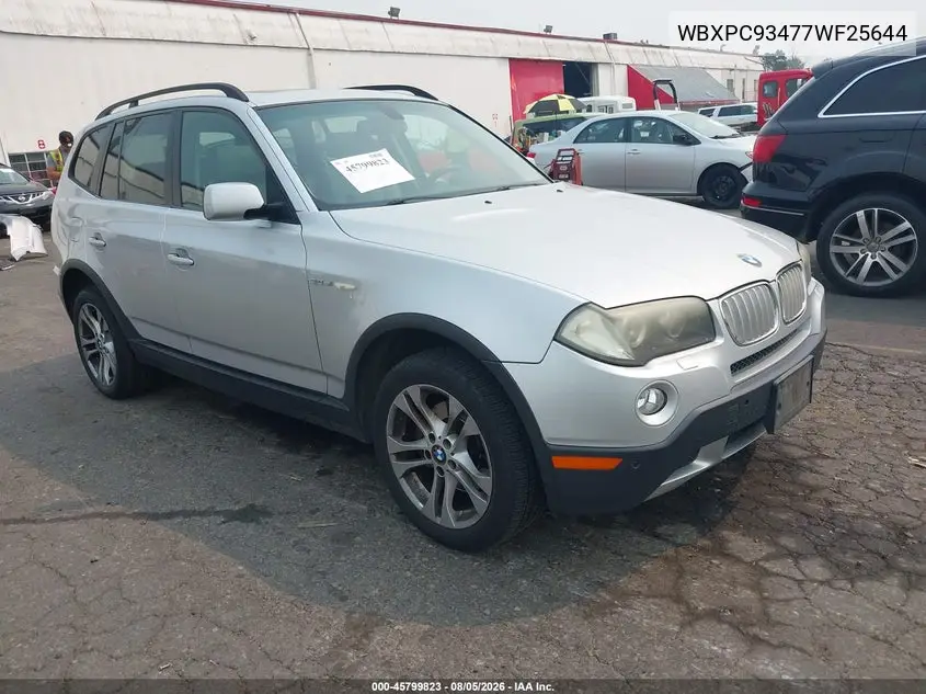 BMW X3 2007, VIN WBXPC93477WF25644