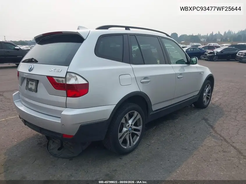 2007 BMW X3 VIN WBXPC93477WF25644 — фото 4
