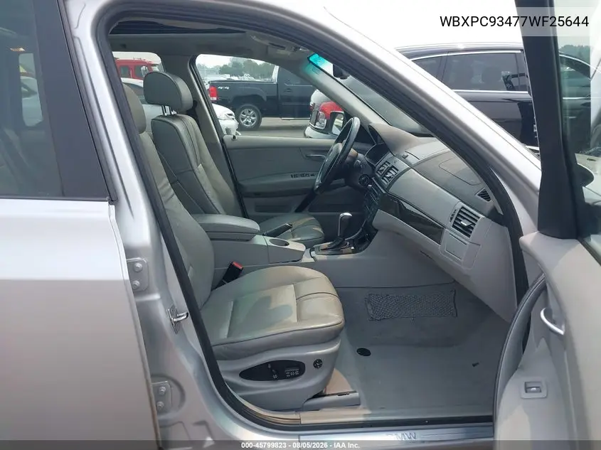 2007 BMW X3 VIN WBXPC93477WF25644 — фото 5