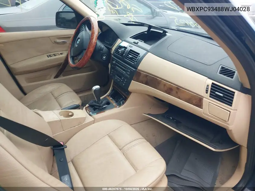 2008 BMW X3 VIN WBXPC93488WJ04028 — фото 5
