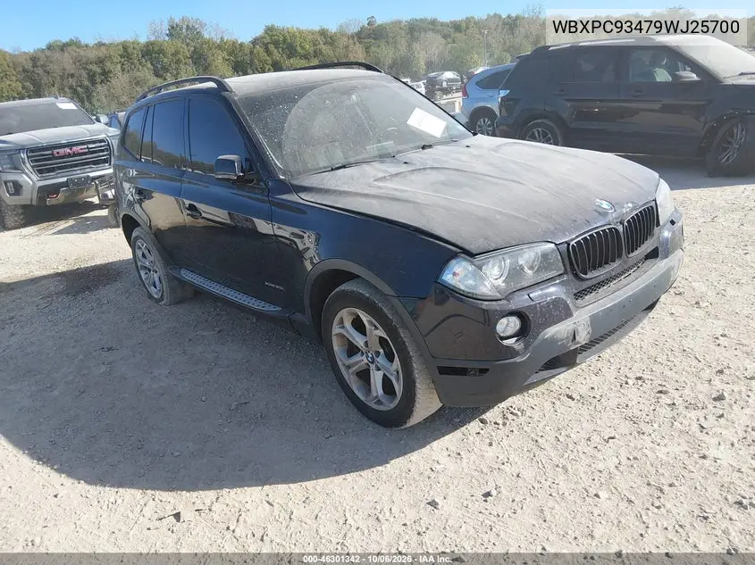 BMW X3 2009, VIN WBXPC93479WJ25700