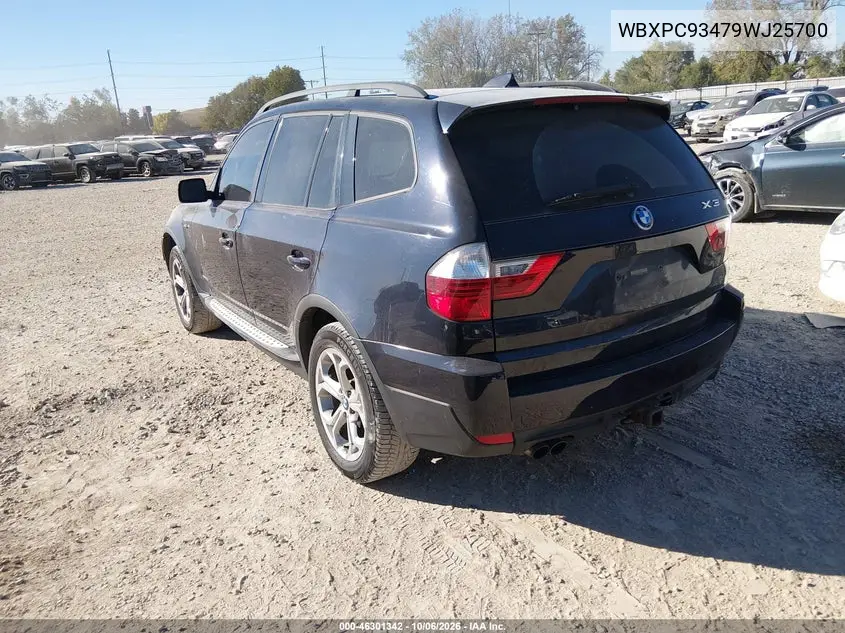 2009 BMW X3 VIN WBXPC93479WJ25700 — фото 3