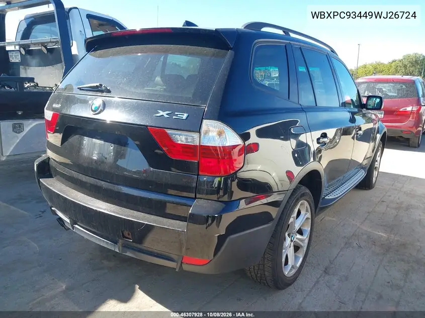 2009 BMW X3 VIN WBXPC93449WJ26724 — фото 4