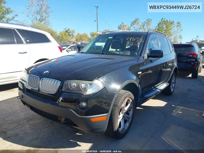 2009 BMW X3 VIN WBXPC93449WJ26724 — фото 6