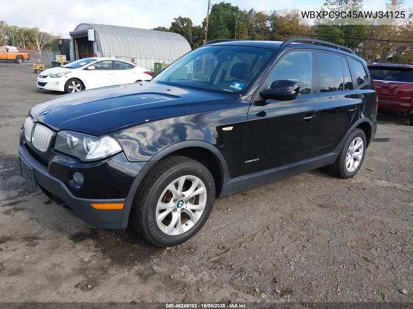 2010 BMW X3 VIN WBXPC9C45AWJ34125 — фото 2