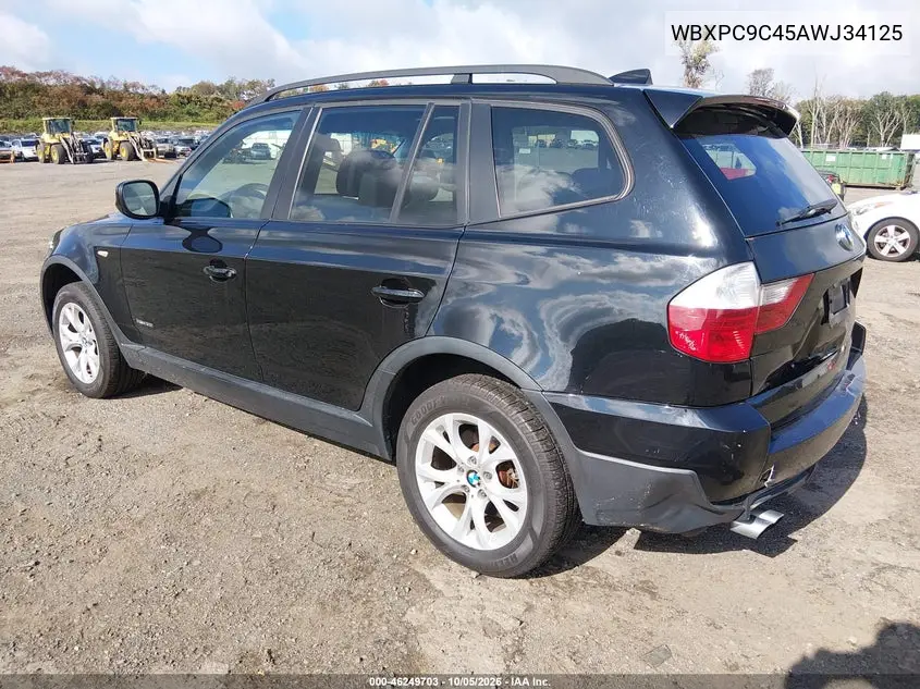 2010 BMW X3 VIN WBXPC9C45AWJ34125 — фото 3