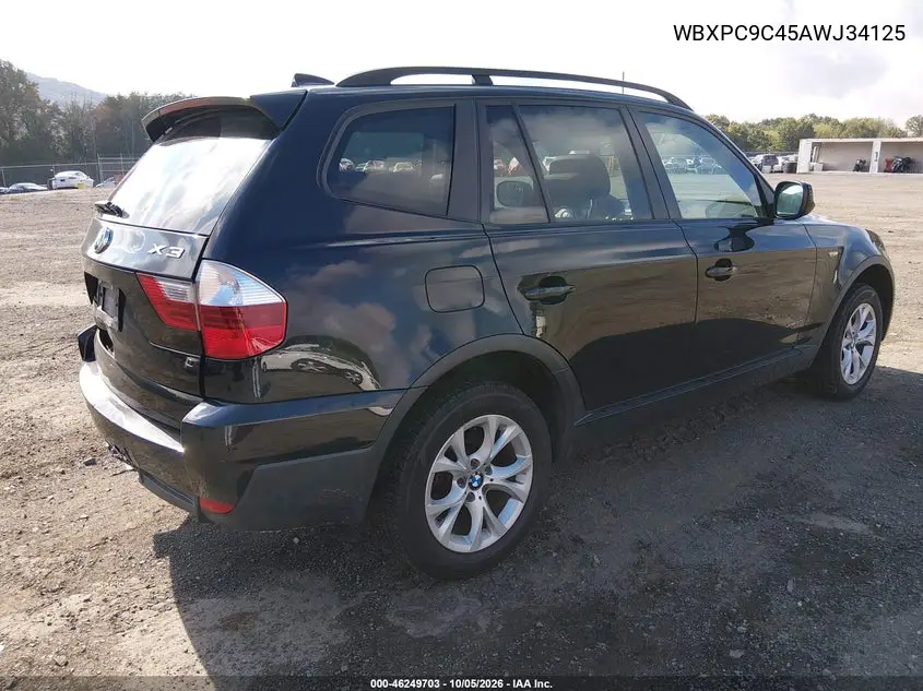 2010 BMW X3 VIN WBXPC9C45AWJ34125 — фото 4