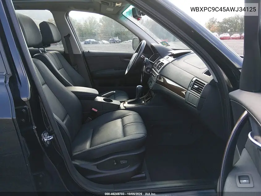 2010 BMW X3 VIN WBXPC9C45AWJ34125 — фото 5