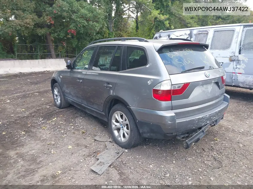 2010 BMW X3 VIN WBXPC9C44AWJ37422 — фото 3