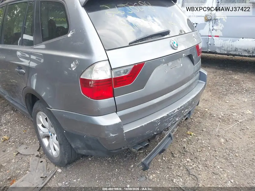 2010 BMW X3 VIN WBXPC9C44AWJ37422 — фото 6