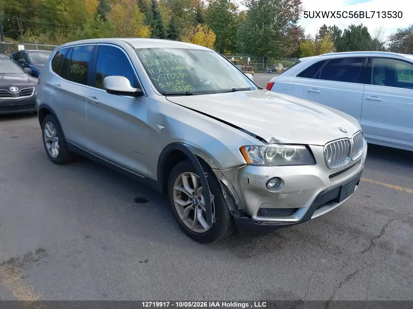 BMW X3 2011, VIN 5UXWX5C56BL713530