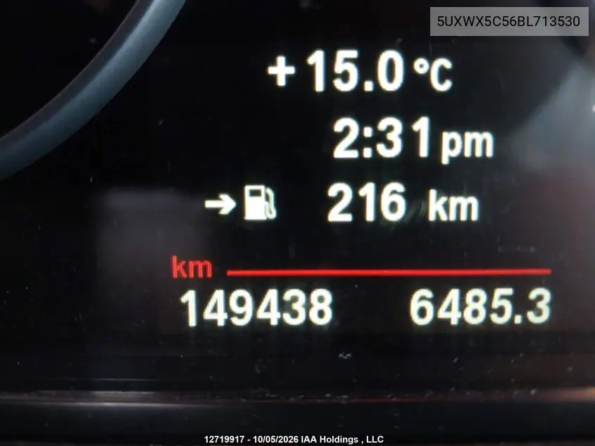 2011 BMW X3 VIN 5UXWX5C56BL713530 — фото 14