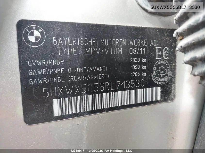 2011 BMW X3 VIN 5UXWX5C56BL713530 — фото 19