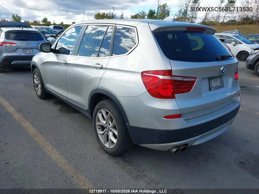 2011 BMW X3 VIN 5UXWX5C56BL713530 — фото 3