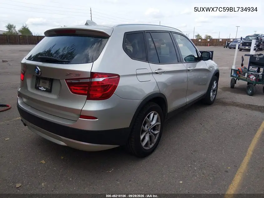 2011 BMW X3 VIN 5UXWX7C59BL734934 — фото 4