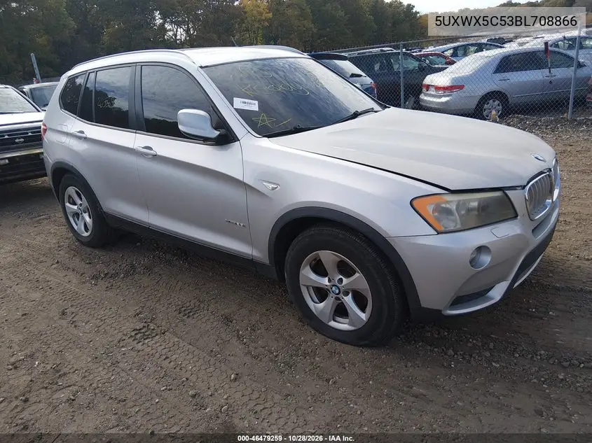 BMW X3 2011, VIN 5UXWX5C53BL708866