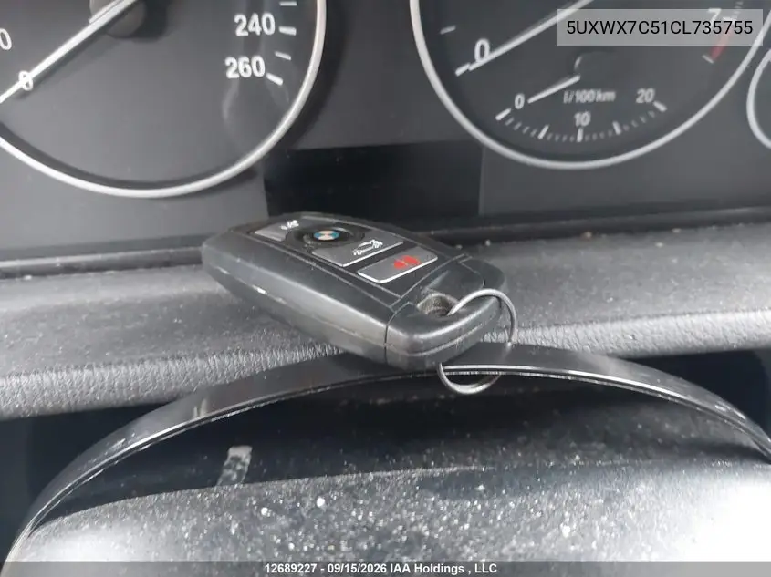 2012 BMW X3 VIN 5UXWX7C51CL735755 — фото 11