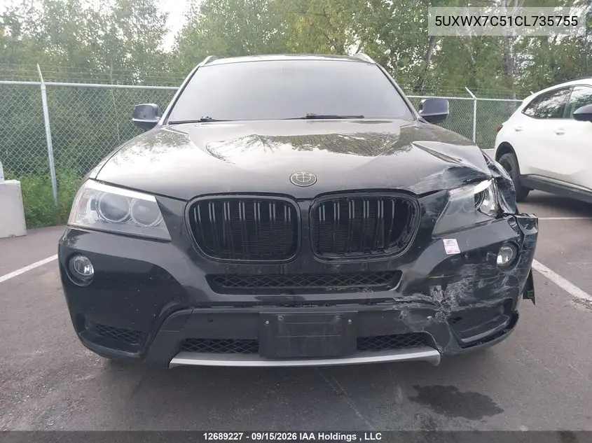 2012 BMW X3 VIN 5UXWX7C51CL735755 — фото 12