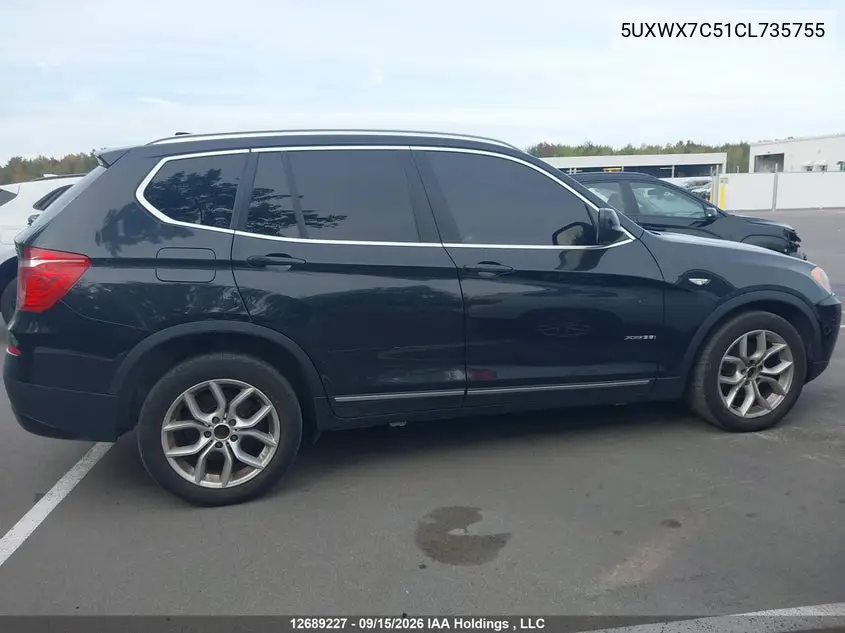 2012 BMW X3 VIN 5UXWX7C51CL735755 — фото 13