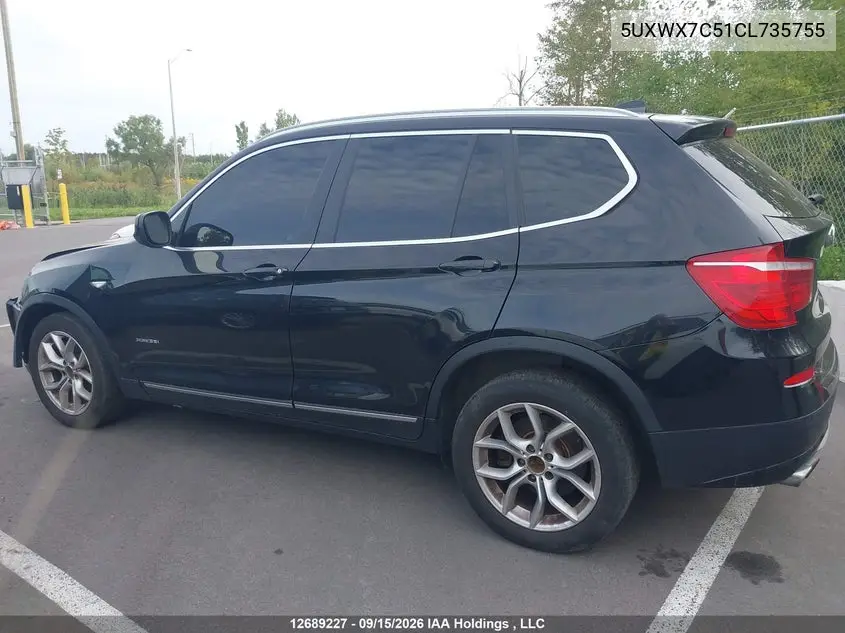 2012 BMW X3 VIN 5UXWX7C51CL735755 — фото 14