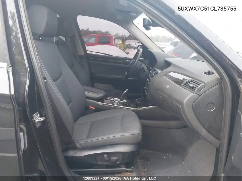 2012 BMW X3 VIN 5UXWX7C51CL735755 — фото 5