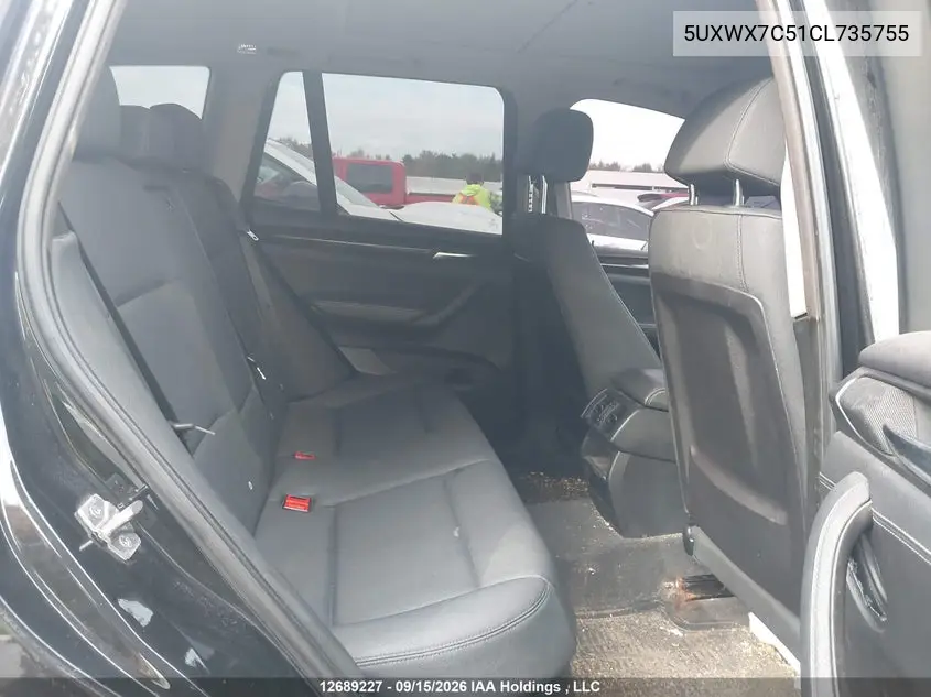 2012 BMW X3 VIN 5UXWX7C51CL735755 — фото 8