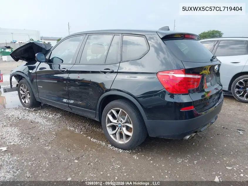 2012 BMW X3 VIN 5UXWX5C57CL719404 — фото 3