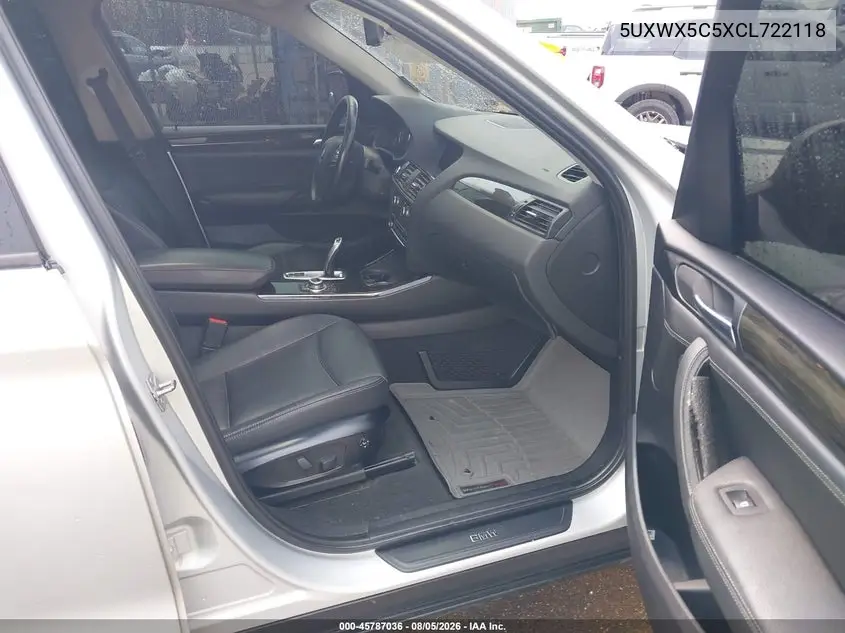 2012 BMW X3 VIN 5UXWX5C5XCL722118 — фото 5