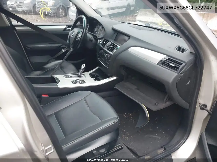 2012 BMW X3 VIN 5UXWX5C58CL722747 — фото 5