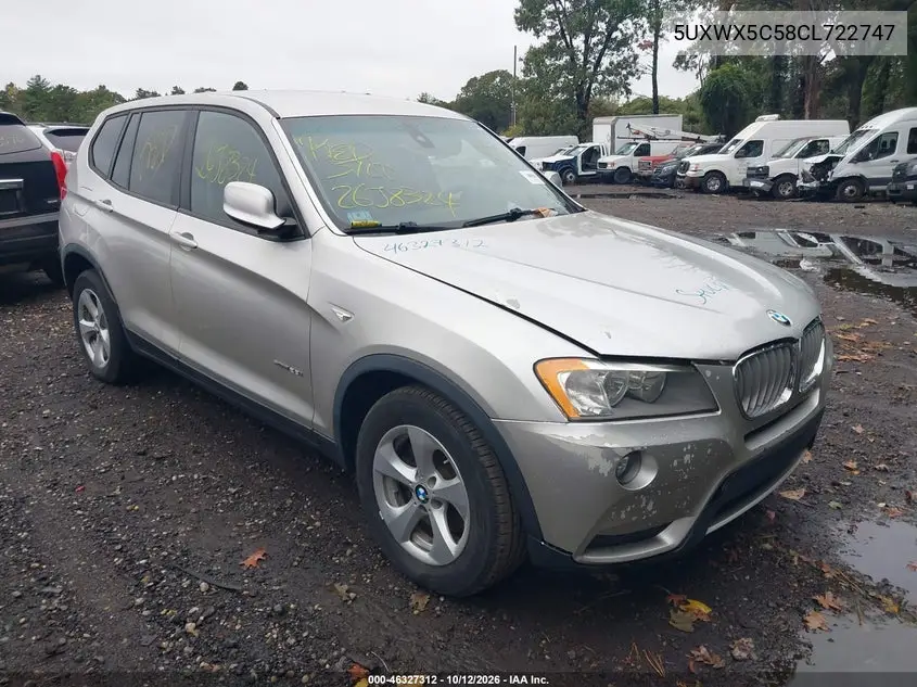 2012 BMW X3 VIN 5UXWX5C58CL722747 — фото 6