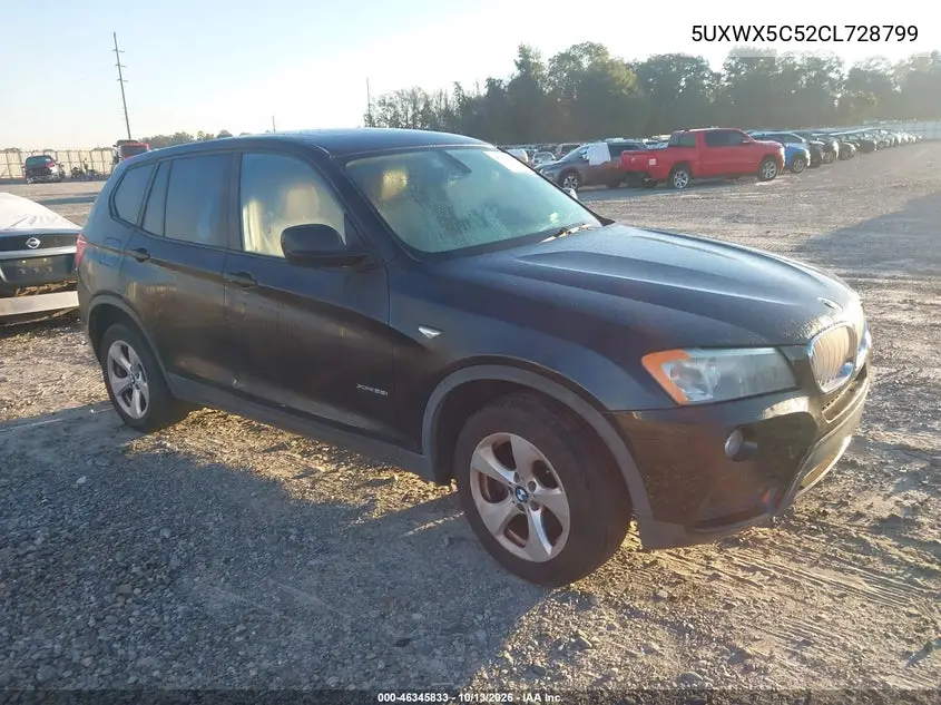 BMW X3 2012, VIN 5UXWX5C52CL728799