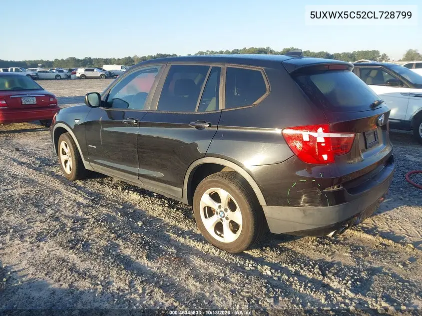 2012 BMW X3 VIN 5UXWX5C52CL728799 — фото 3