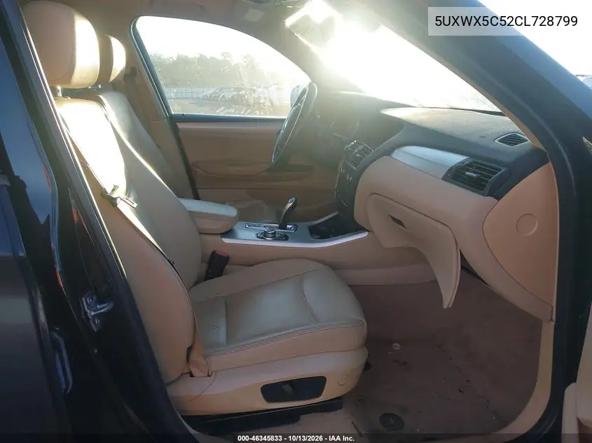 2012 BMW X3 VIN 5UXWX5C52CL728799 — фото 5