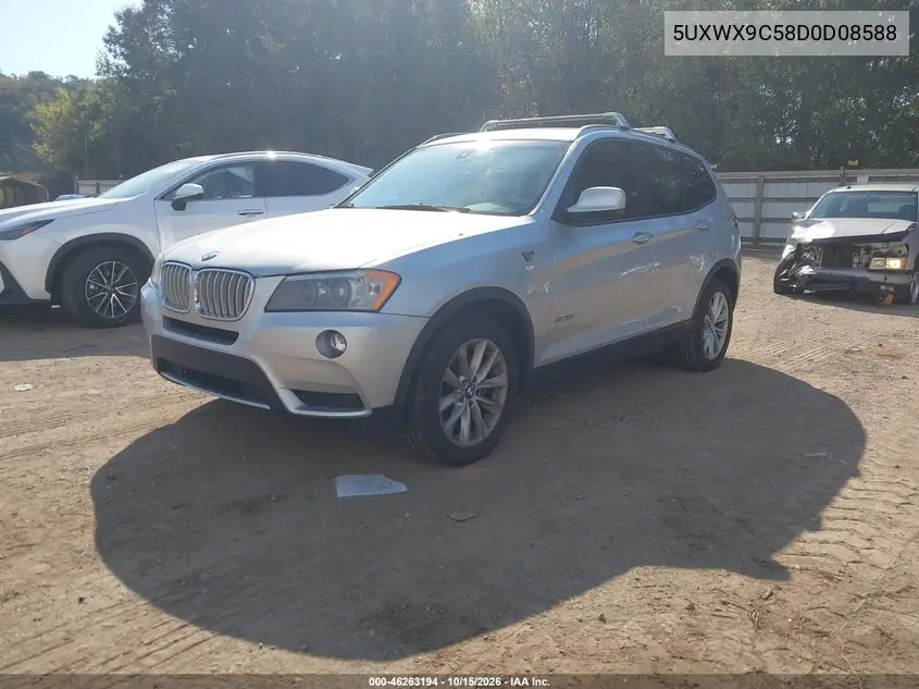 2013 BMW X3 VIN 5UXWX9C58D0D08588 — фото 2