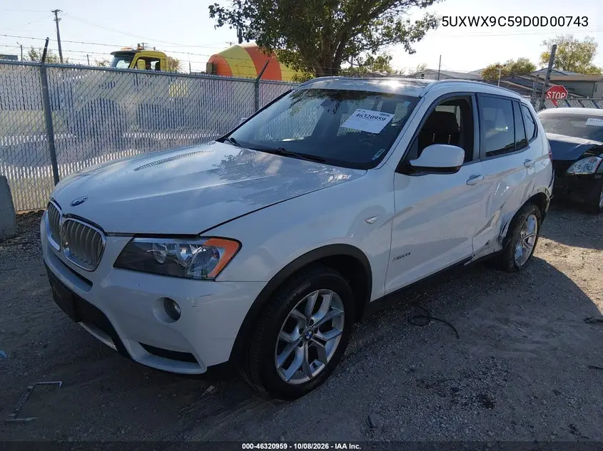 2013 BMW X3 VIN 5UXWX9C59D0D00743 — фото 2