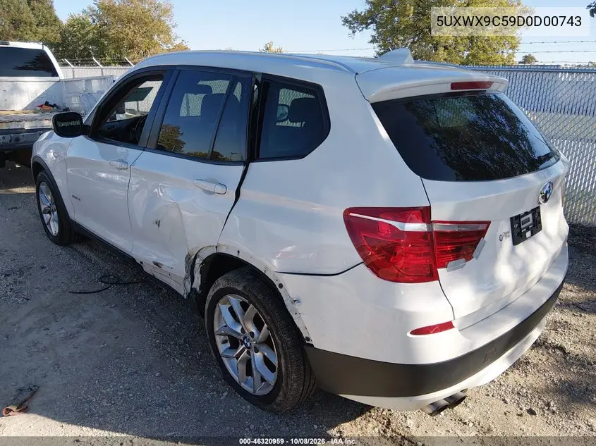 2013 BMW X3 VIN 5UXWX9C59D0D00743 — фото 3