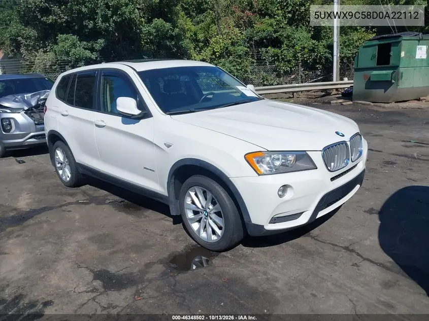BMW X3 2013, VIN 5UXWX9C58D0A22112
