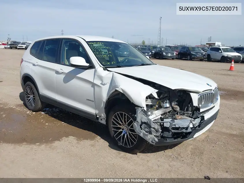 BMW X3 2014, VIN 5UXWX9C57E0D20071