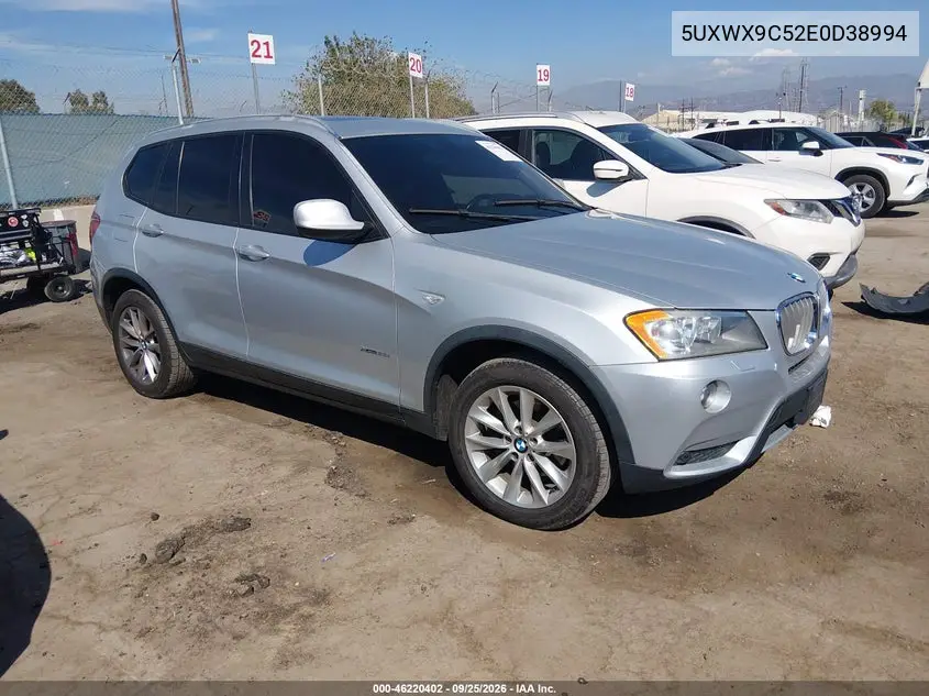 BMW X3 2014, VIN 5UXWX9C52E0D38994