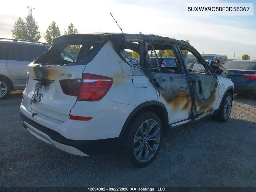 2015 BMW X3 VIN 5UXWX9C58F0D56367 — фото 4
