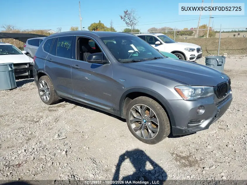 BMW X3 2015, VIN 5UXWX9C5XF0D52725